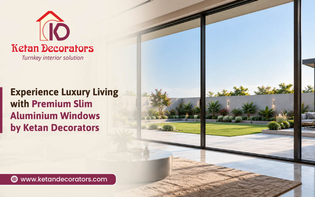 Experience Luxury Living with Premium Slim Aluminium Windows by Ketan Decorators